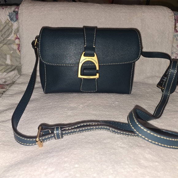Dooney & Bourke Teal Clutch with Gold Accent - Picture 2 of 3